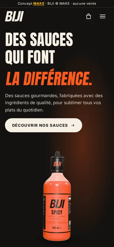 Site BIJI sur mobile